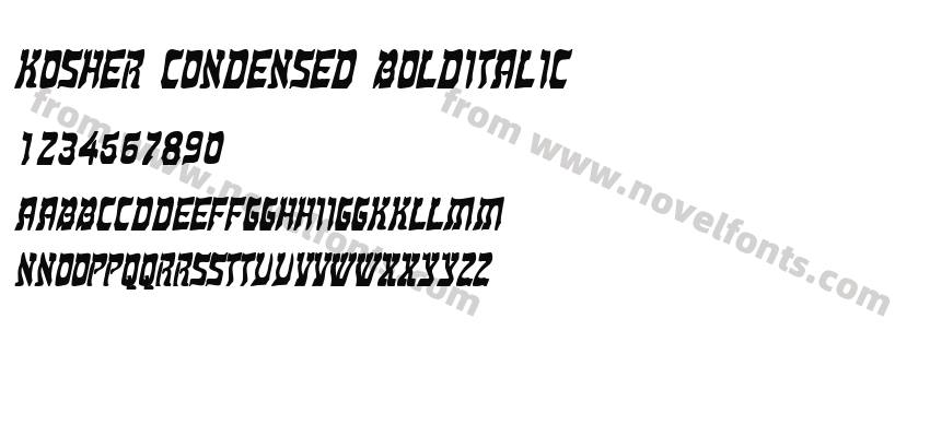 Kosher Condensed BoldItalicPreview