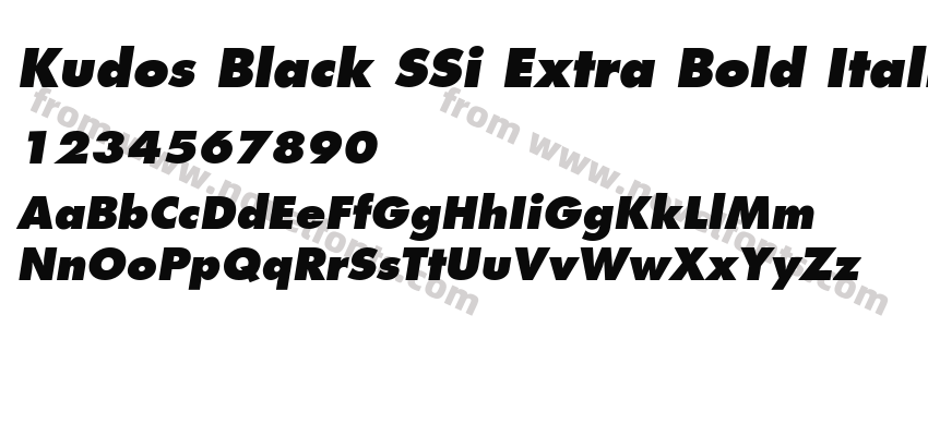 Kudos Black SSi Extra Bold ItalicPreview