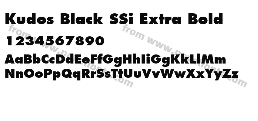 Kudos Black SSi Extra BoldPreview