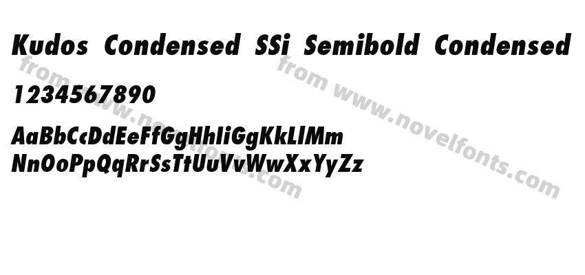 Kudos Condensed SSi Semibold Condensed ItalicPreview