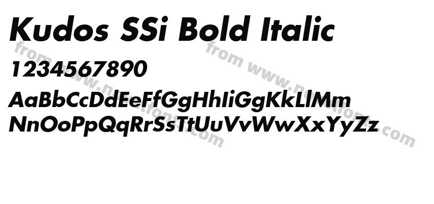 Kudos SSi Bold ItalicPreview