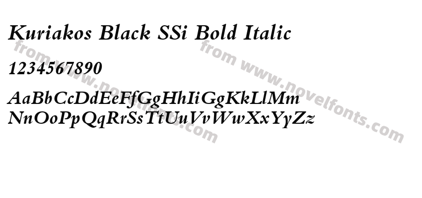 Kuriakos Black SSi Bold ItalicPreview