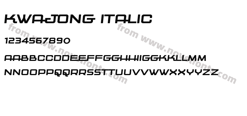 Kwajong ItalicPreview