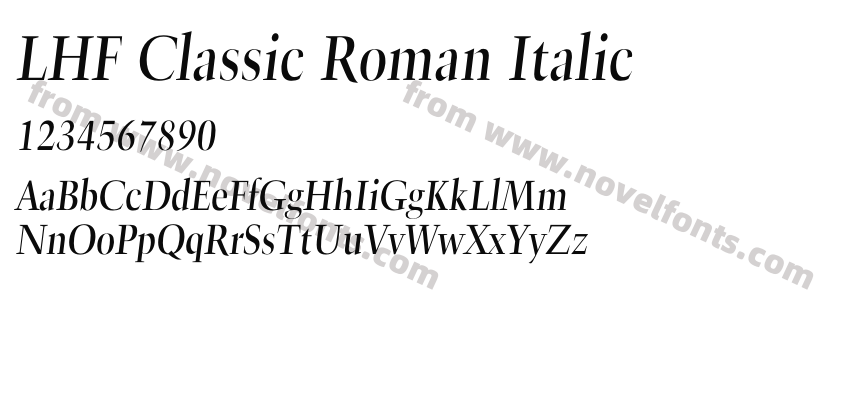 LHF Classic Roman ItalicPreview