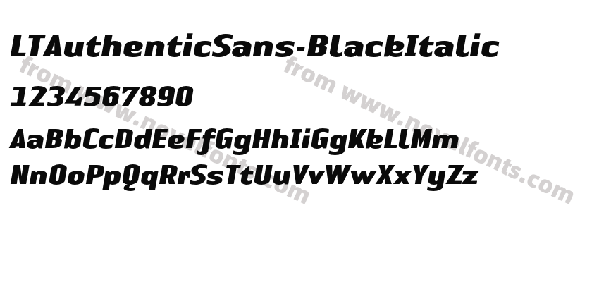 LTAuthenticSans-BlackItalicPreview