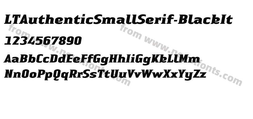 LTAuthenticSmallSerif-BlackItPreview