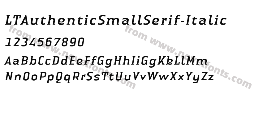 LTAuthenticSmallSerif-ItalicPreview