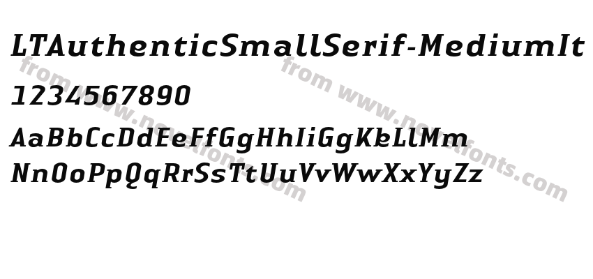 LTAuthenticSmallSerif-MediumItPreview