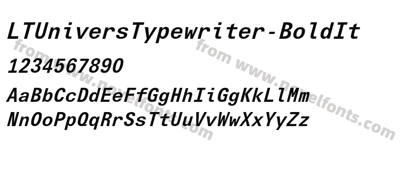 LTUniversTypewriter-BoldItPreview
