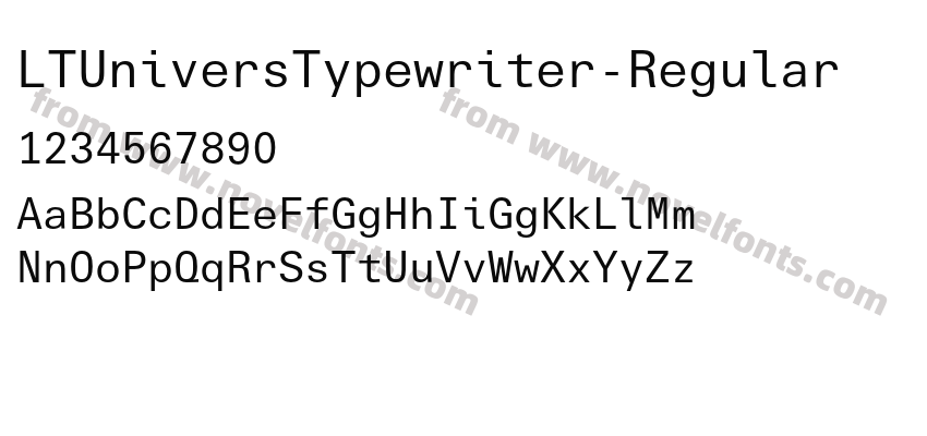 LTUniversTypewriter-RegularPreview