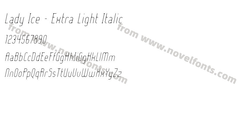 Lady Ice - Extra Light ItalicPreview