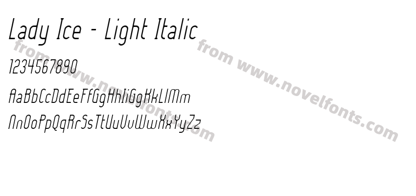 Lady Ice - Light ItalicPreview