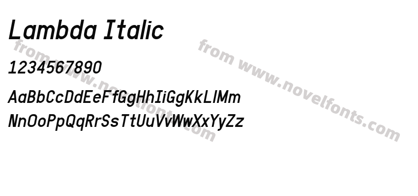 Lambda ItalicPreview