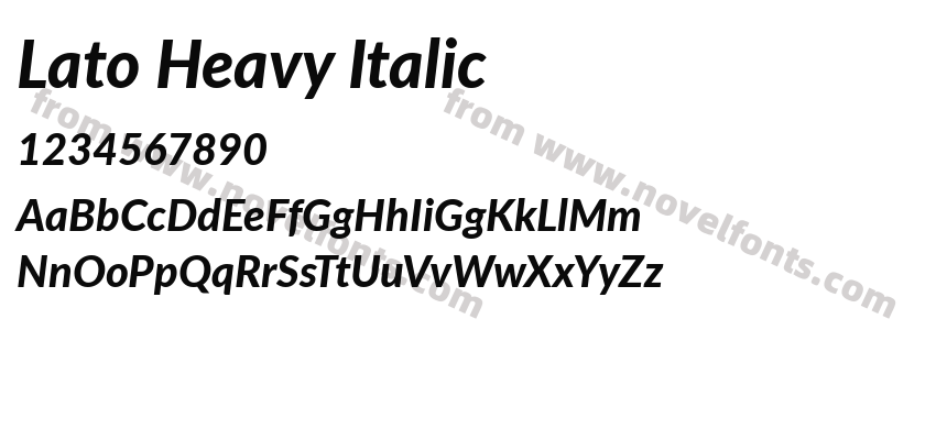 Lato Heavy ItalicPreview