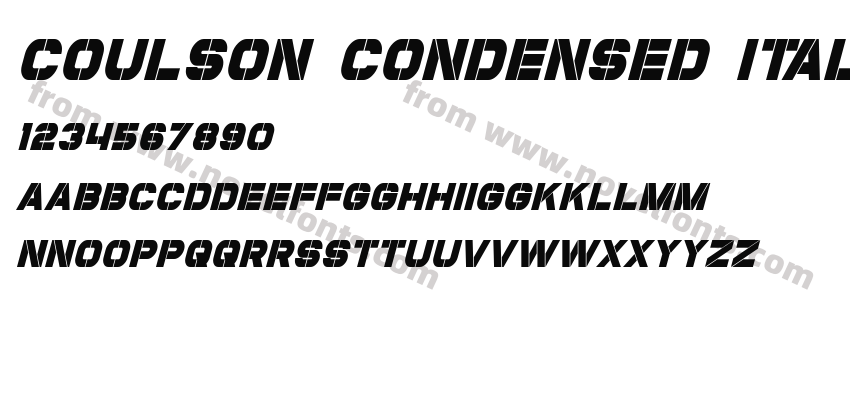 Coulson Condensed ItalicPreview