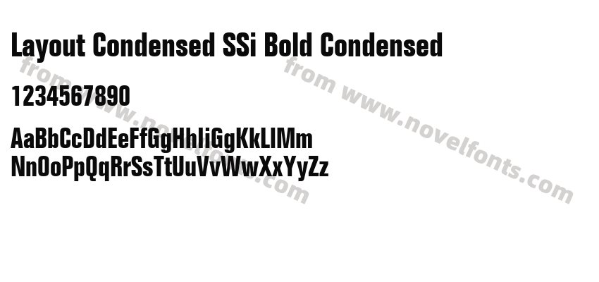 Layout Condensed SSi Bold CondensedPreview