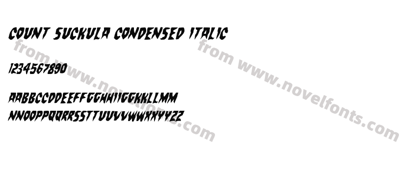 Count Suckula Condensed ItalicPreview