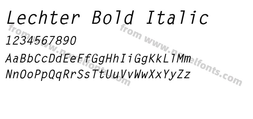 Lechter Bold ItalicPreview