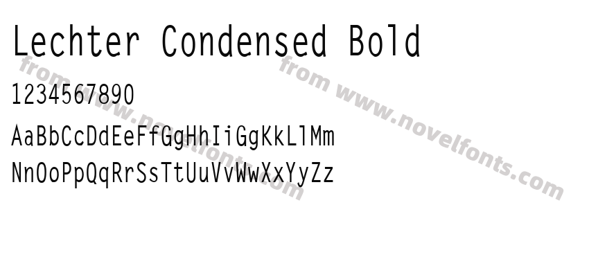 Lechter Condensed BoldPreview