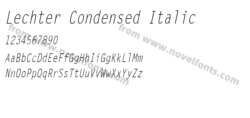 Lechter Condensed ItalicPreview