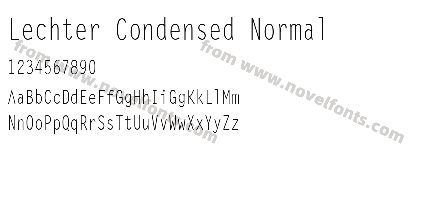 Lechter Condensed NormalPreview