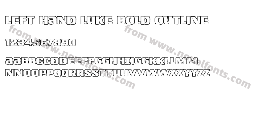 Left Hand Luke Bold OutlinePreview