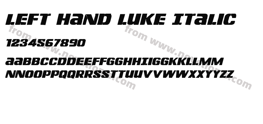 Left Hand Luke ItalicPreview