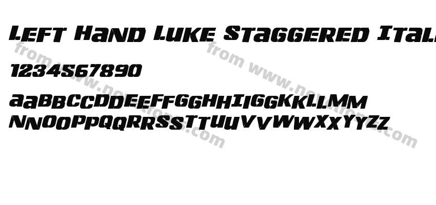 Left Hand Luke Staggered ItalicPreview