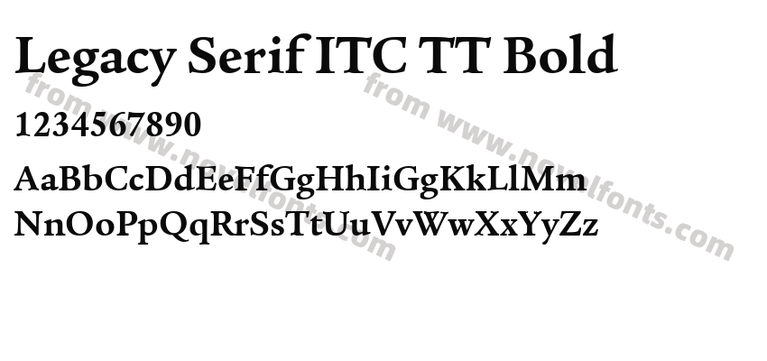 Legacy Serif ITC TT BoldPreview