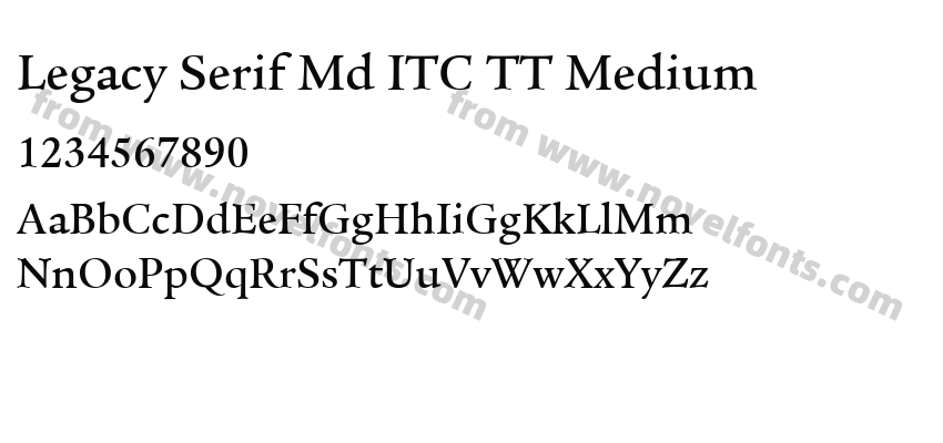 Legacy Serif Md ITC TT MediumPreview