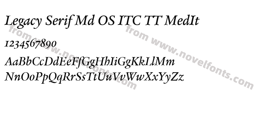 Legacy Serif Md OS ITC TT MedItPreview