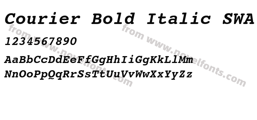 Courier Bold Italic SWAPreview