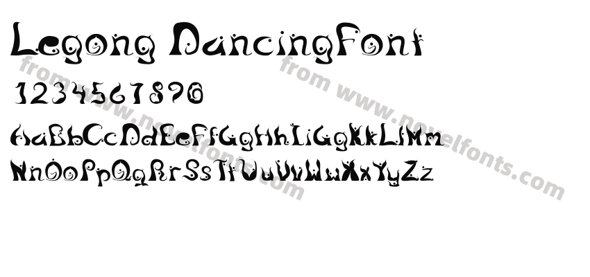 Legong DancingFontPreview