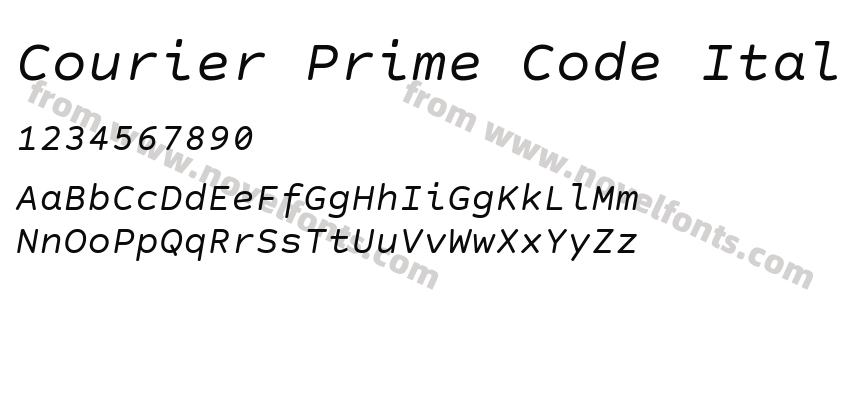 Courier Prime Code ItalicPreview