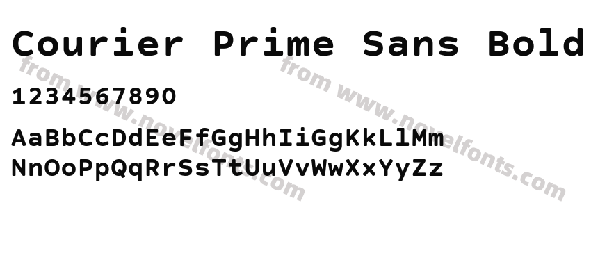 Courier Prime Sans BoldPreview