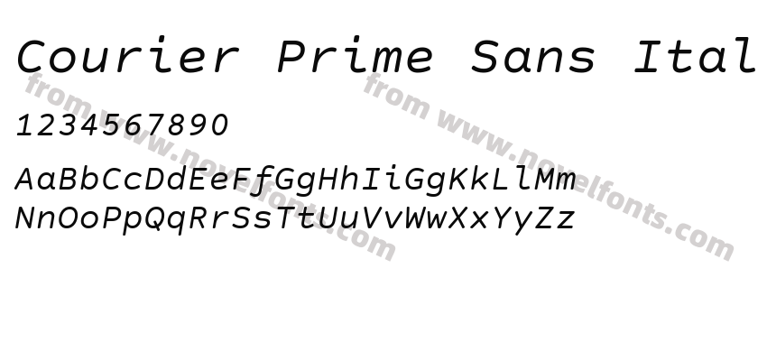 Courier Prime Sans ItalicPreview