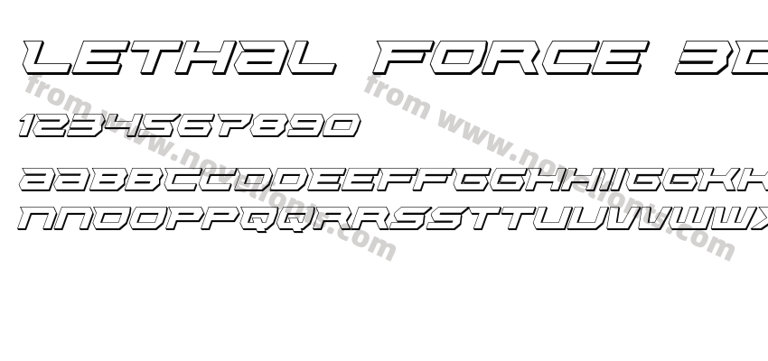 Lethal Force 3D ItalicPreview