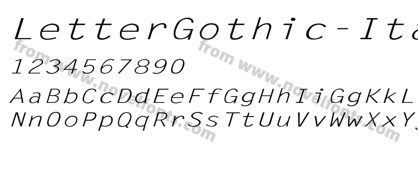 LetterGothic-Italic ExPreview