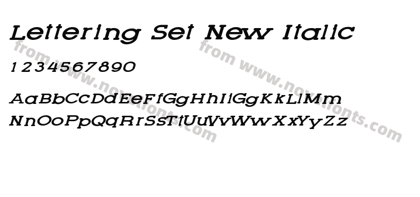 Lettering Set New ItalicPreview