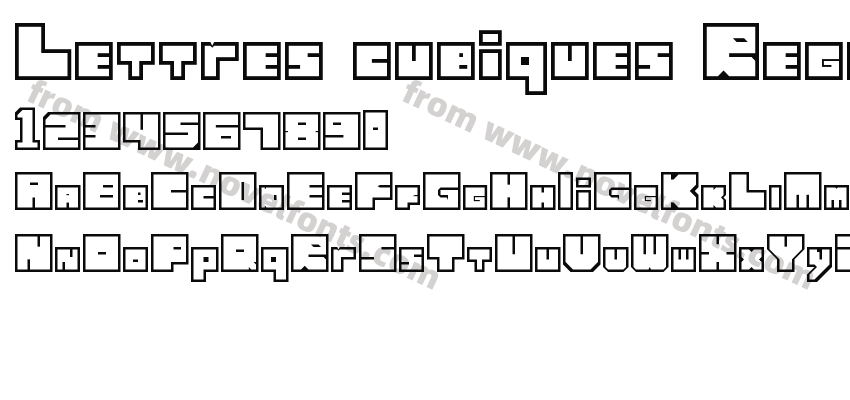 Lettres cubiques RegularPreview