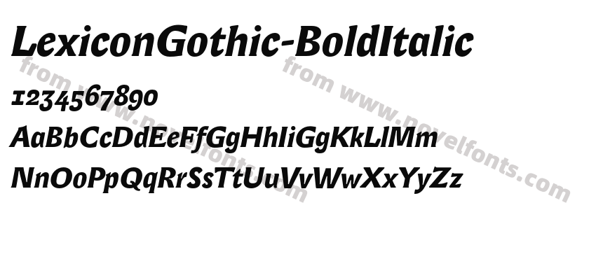 LexiconGothic-BoldItalicPreview