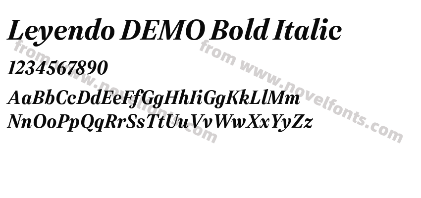 Leyendo DEMO Bold ItalicPreview