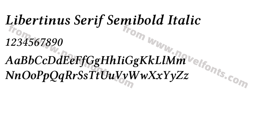 Libertinus Serif Semibold ItalicPreview