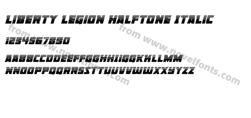 Liberty Legion Halftone ItalicPreview