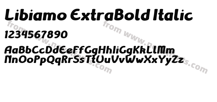 Libiamo ExtraBold ItalicPreview