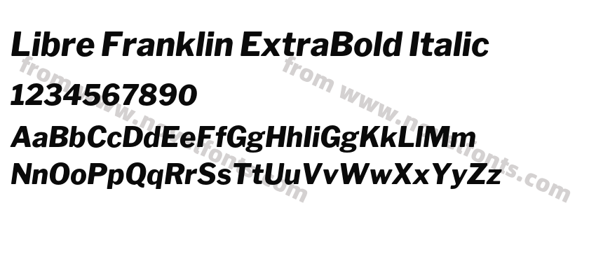 Libre Franklin ExtraBold ItalicPreview