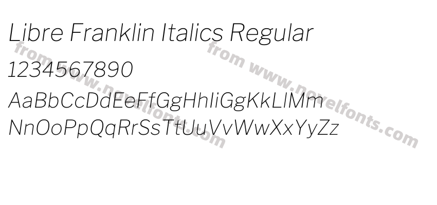 Libre Franklin Italics RegularPreview