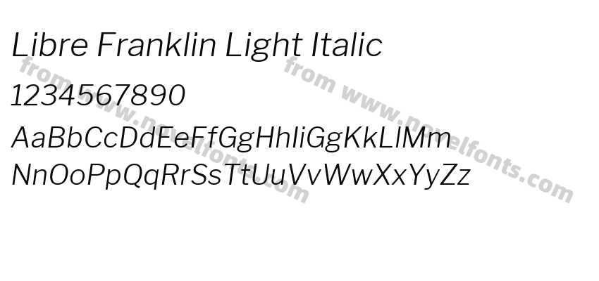 Libre Franklin Light ItalicPreview