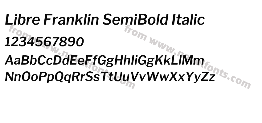 Libre Franklin SemiBold ItalicPreview