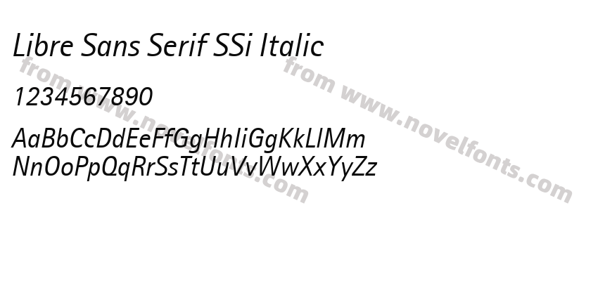 Libre Sans Serif SSi ItalicPreview